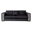 AE223 Black Color With Faux Leather and Fabric Sofa