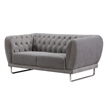AE2368 Gray Color With Fabric Linen Loveseat