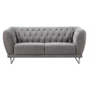 AE2368 Gray Color With Fabric Linen Loveseat