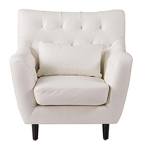 ae346 ivory color with faux leather chair