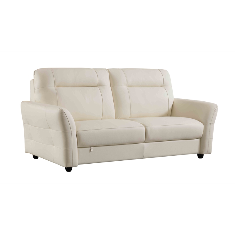 EK090 White Color With Italian Leather Sofa