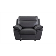 EK092 Gray Color With Italian Leather Chair