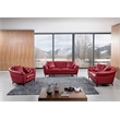 EK093 Red Color With Italian Full Leather Sofa