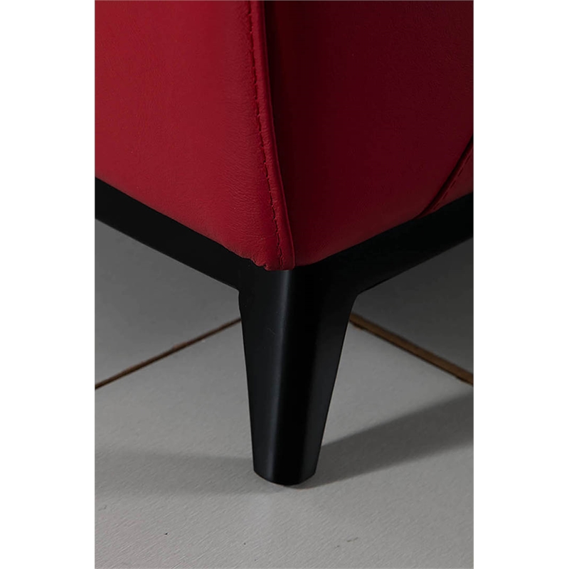 EK093 Red Color With Italian Full Leather Sofa