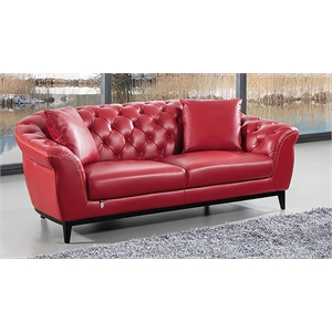 ek093 red color with italian full leather sofa