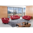 EK093 Red Color With Italian Full Leather Sofa