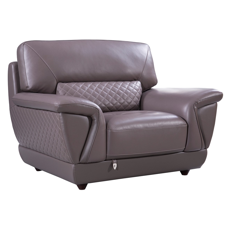 EK099 Dark Tan Color With Italian Leather Chair