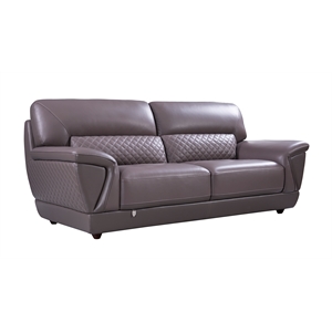 EK099 Dark Tan Color With Italian Leather Sofa