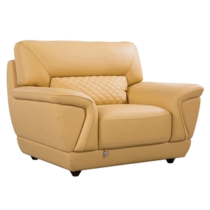 ek099 yellow color with italian leather chair