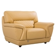 EK099 Yellow Color With Italian Leather Chair