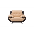 EK9600 Yellow Brown and Brown Color With Faux Leather Chair