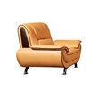 EK9608 Yellow and Brown Color With Faux Leather Chair