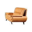 EK9608 Yellow and Brown Color With Genuine Leather Loveseat