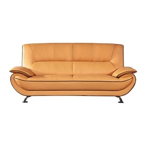 EK9608 Yellow and Brown Color With Genuine Leather Sofa