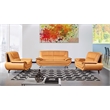 EK9608 Yellow and Brown Color With Genuine Leather Sofa
