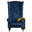 AE506 Blue Color With Velvet Fabric Accent Chair