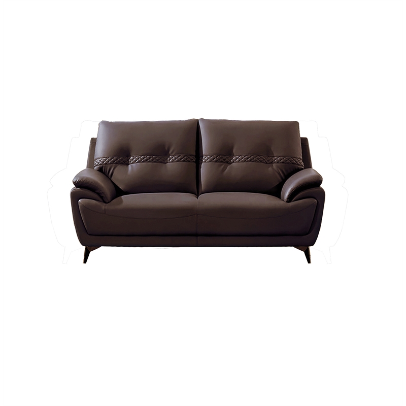 AE628 Dark Brown Color With Love Seat Microfiber Leather