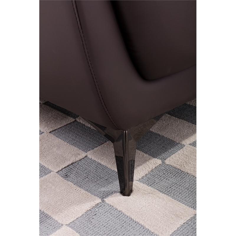 AE628 Dark Brown Color With Love Seat Microfiber Leather
