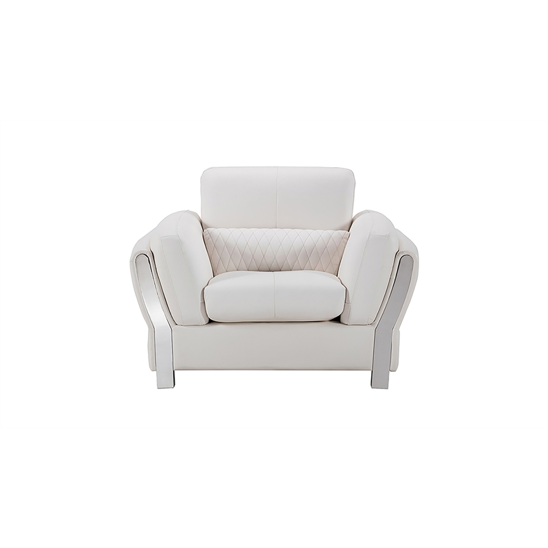 AE690 White Color With Microfiber Leather Chair