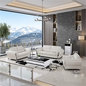 AE690 White Color With Microfiber Leather Chair