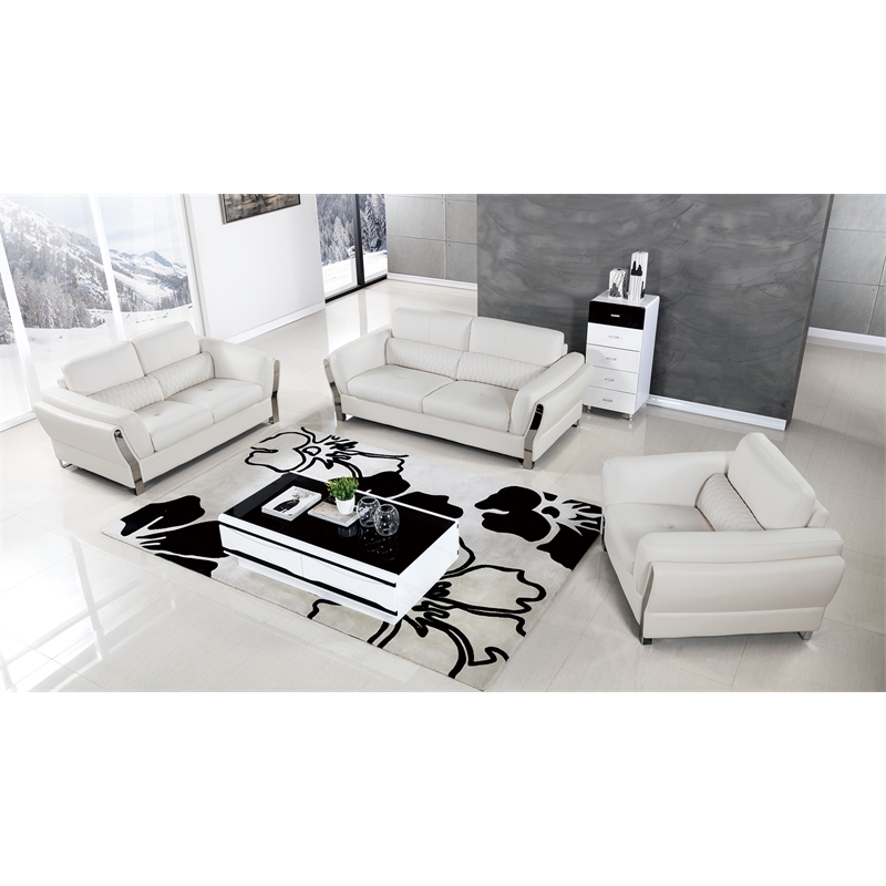 AE690 White Color With Microfiber Leather Chair