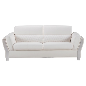 AE690 White Color With Microfiber Leather Sofa