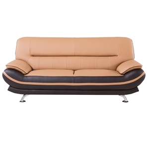 ae709 light brown and dark brown color with sofa with faux leather