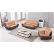 AE709 Light Brown and Dark Brown Color With Sofa with Faux Leather