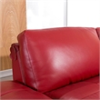 EK-L025 Red Color With Italian Leather Sectional - Right Facing Chaise