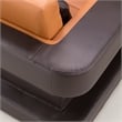 AE-D816 Camel and Dark Brown Color With Faux Leather Loveseat
