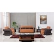 AE-D816 Camel and Dark Brown Color With Faux Leather Sofa