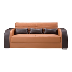 AE-D816 Camel and Dark Brown Color With Faux Leather Sofa