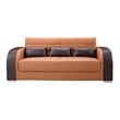 AE-D816 Camel and Dark Brown Color With Faux Leather Sofa