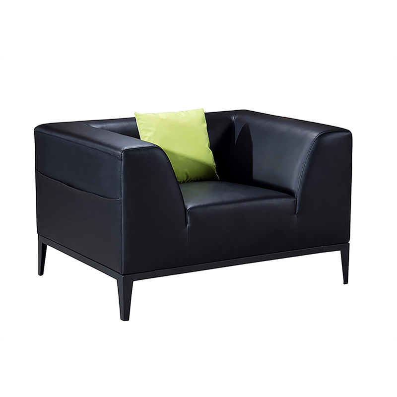 AE-D820 Black Color With Faux Leather Chair