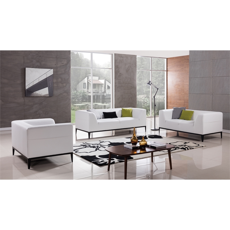 AE-D820 White Color With Faux Leather Chair