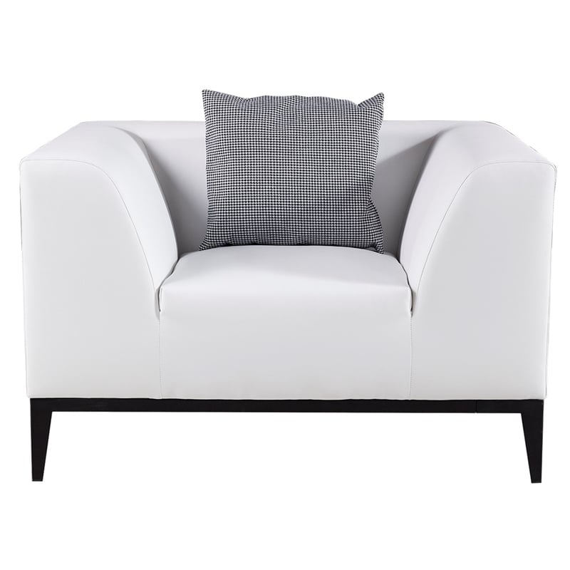 AE-D820 White Color With Faux Leather Chair