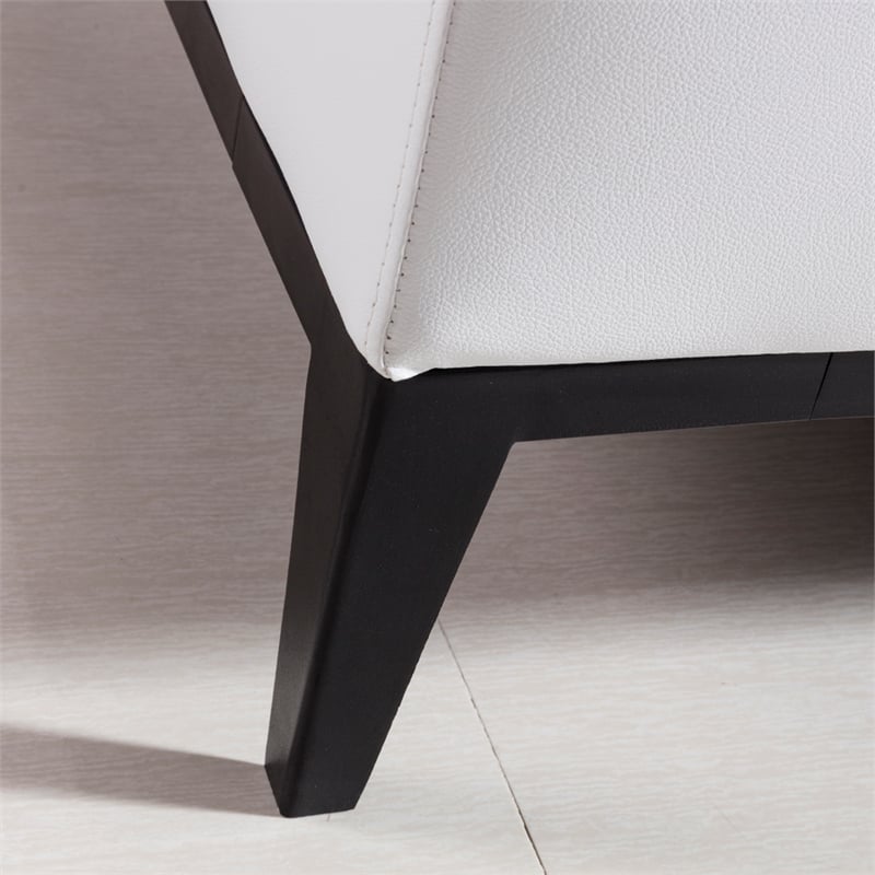 AE-D820 White Color With Faux Leather Loveseat