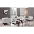 AE-D820 White Color With Faux Leather Loveseat