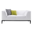 AE-D820 White Color With Faux Leather Loveseat
