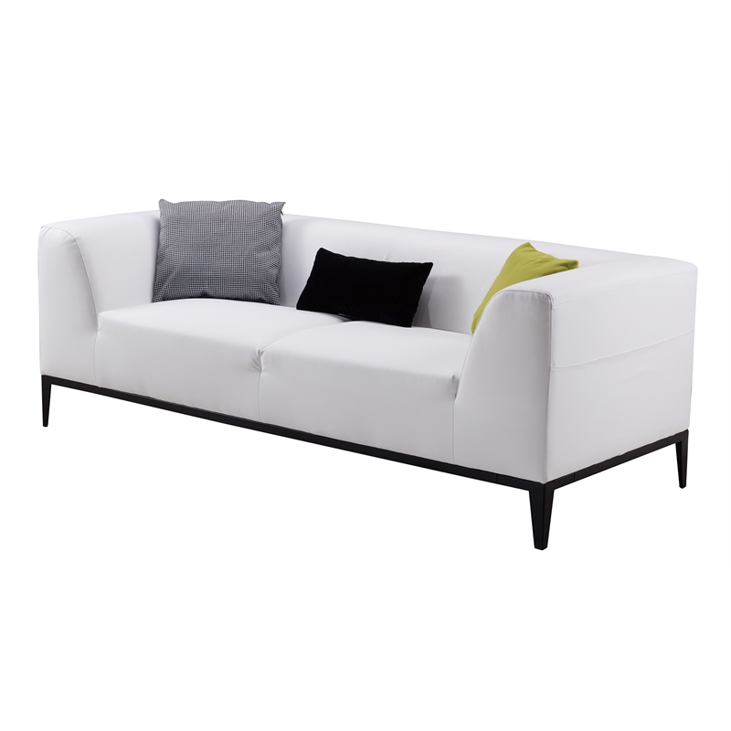 AE-D820 White Color With Faux Leather Sofa
