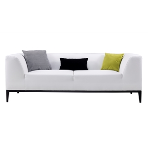 AE-D820 White Color With Faux Leather Sofa