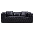 AE-D821 Black Color With Faux Leather Sofa