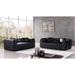 AE-D821 Black Color With Faux Leather Sofa