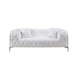 AE-D822 White Color With Faux Leather Loveseat