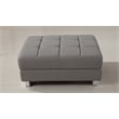 AE-L138 Gray Color With Faux Leather Sectional - Right Facing Chaise