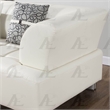 AE-L138 Ivory Color With Faux Leather Sectional - Right Facing Chaise