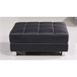 AE-L138 Black Color With Faux Leather Sectional - Left Facing Chaise