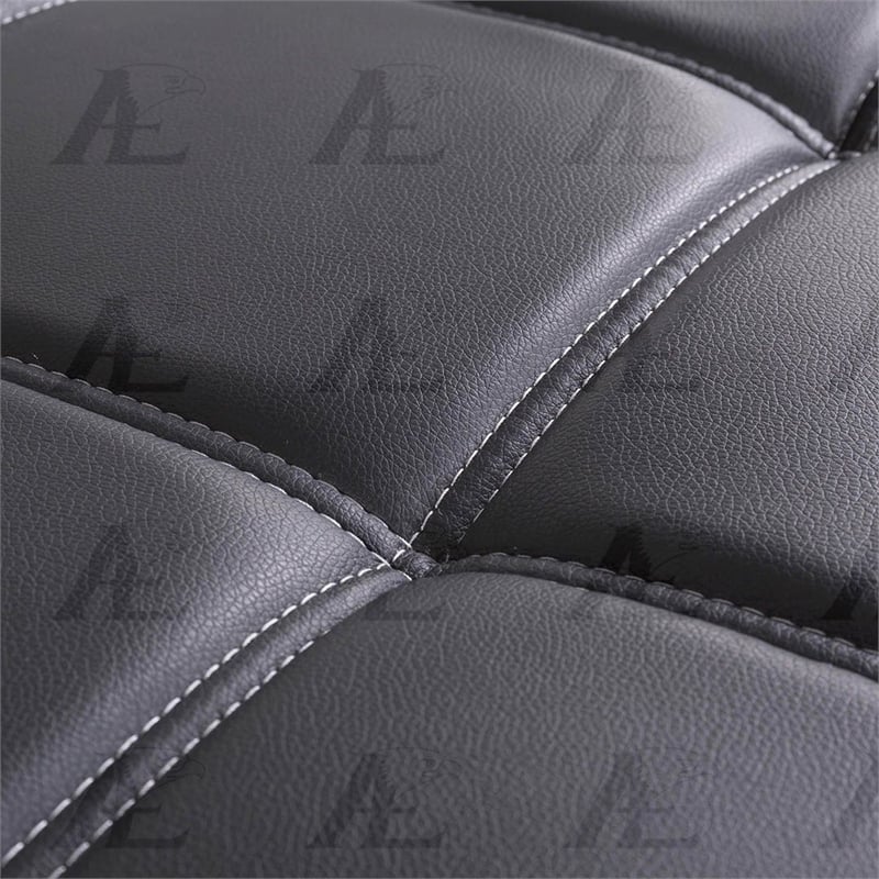 AE-L138 Black Color With Faux Leather Sectional - Left Facing Chaise