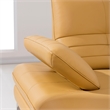EK-L070 Yellow Italian Leather Sectional - Left Facing Chaise