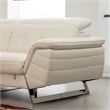 EK-L085 White Color With Italian Leather Sectional - Right Facing Chaise